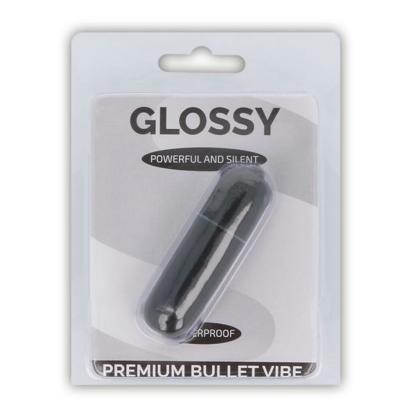 Μικρός δονητής / bullet  Glossy Premium Vibe μαύρος 10v, με 10 επίπεδα δόνησης, αθόρυβος, χωρίς Φθαλικα, χωρίς BPA, αδιάβροχος.