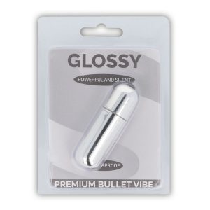 Glossy Premium μικρός δονητής / bullet Vibe ασημένιος 10v