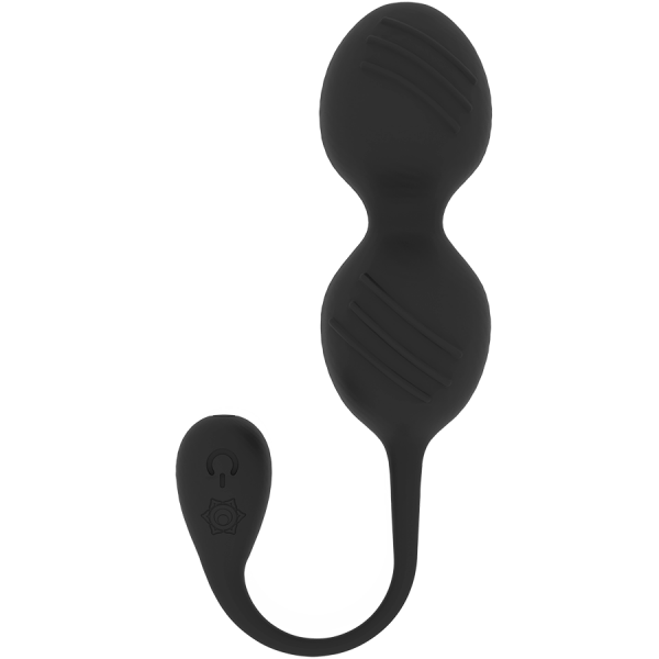 Επαναφορτιζόμενες Kegel μπάλες Rithual Νisha σε μαύρο χρώμα.