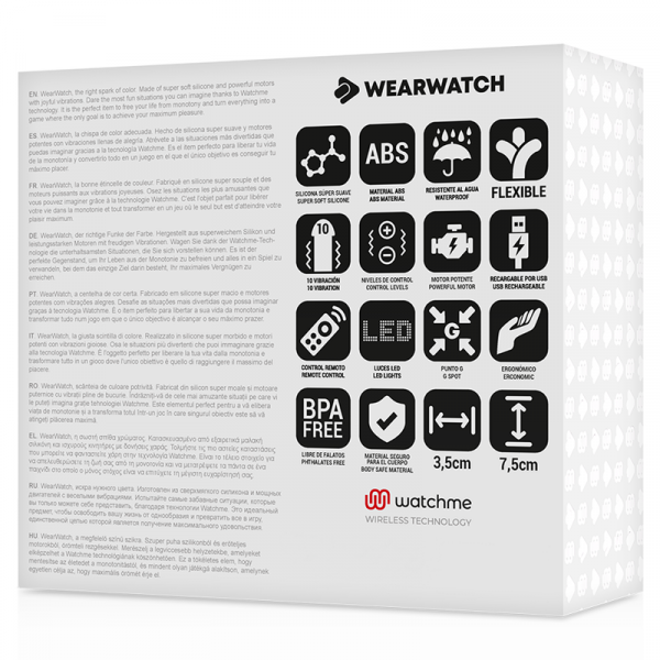 Wearwatch δονούμενο αυγό Wireless Technology Watchme Fuchsia / Snowy