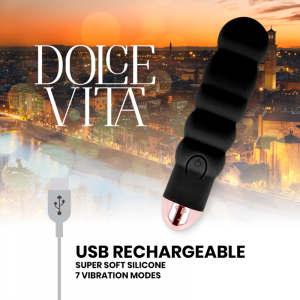 Δονητής Dolce Vita Vibrator Six 10 Speed επαναφορτιζόμενος μαύρος