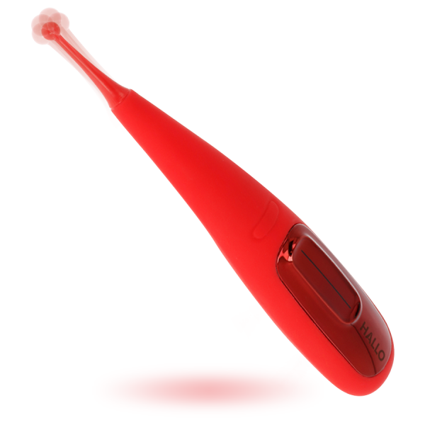 Δονητής Hallo Focus κόκκινο χρώμα για έντονο οργασμό, επαναφορτιζόμενος με USB, υποαλλεργικός, αδιάβροχος με 10 προγράμματα λειτουργίας.
