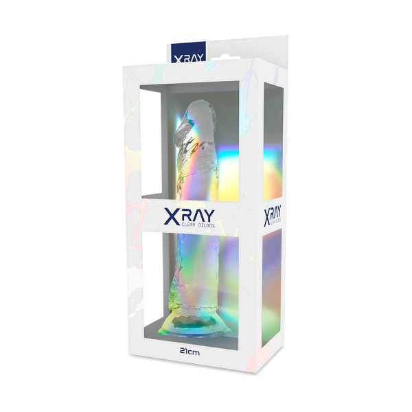Φαλλός Xray Clear 21 εκ X 4 εκ διάφανος, υποαλλεργικός, χωρίς Χωρίς Φθαλικα/Phthalate free.