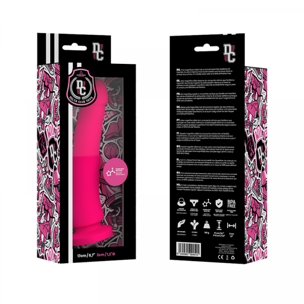 Φαλλός ροζ από σιλικόνη 17 X 3cm Delta Club Toys χωρίς Φθαλικα, υποαλλεργικός, κατασκευάζεται στην Αμερική.
