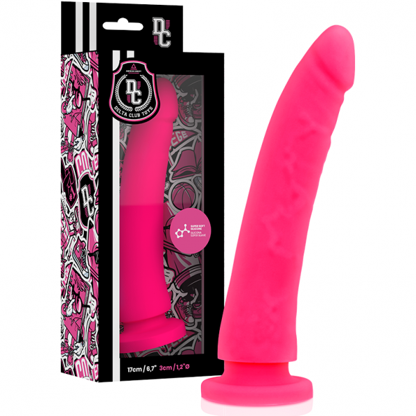 Φαλλός ροζ από σιλικόνη 17 X 3cm Delta Club Toys χωρίς Φθαλικα, υποαλλεργικός, κατασκευάζεται στην Αμερική.