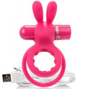 Screaming O Rechargeable Vibrating δαχτυλίδι πέους With Rabbit – O Hare- Pink