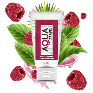 Aqua Travel Wild Raspberry Flavour Waterbased Lubricant – 50 Ml