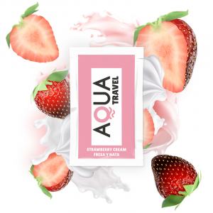 Aqua Travel Strawberry Cream Flavour Waterbased Lubricant – 6 Ml