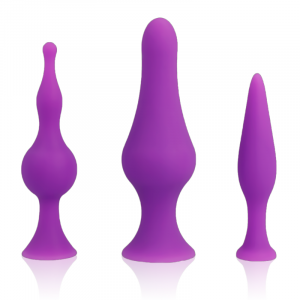 Πρωκτικές σφήνες Ohmama Silicone Anal Plug Set – Purple