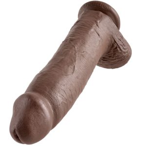 KING COCK 12″ COCK BROWN WITH BALLS 30.48 CM